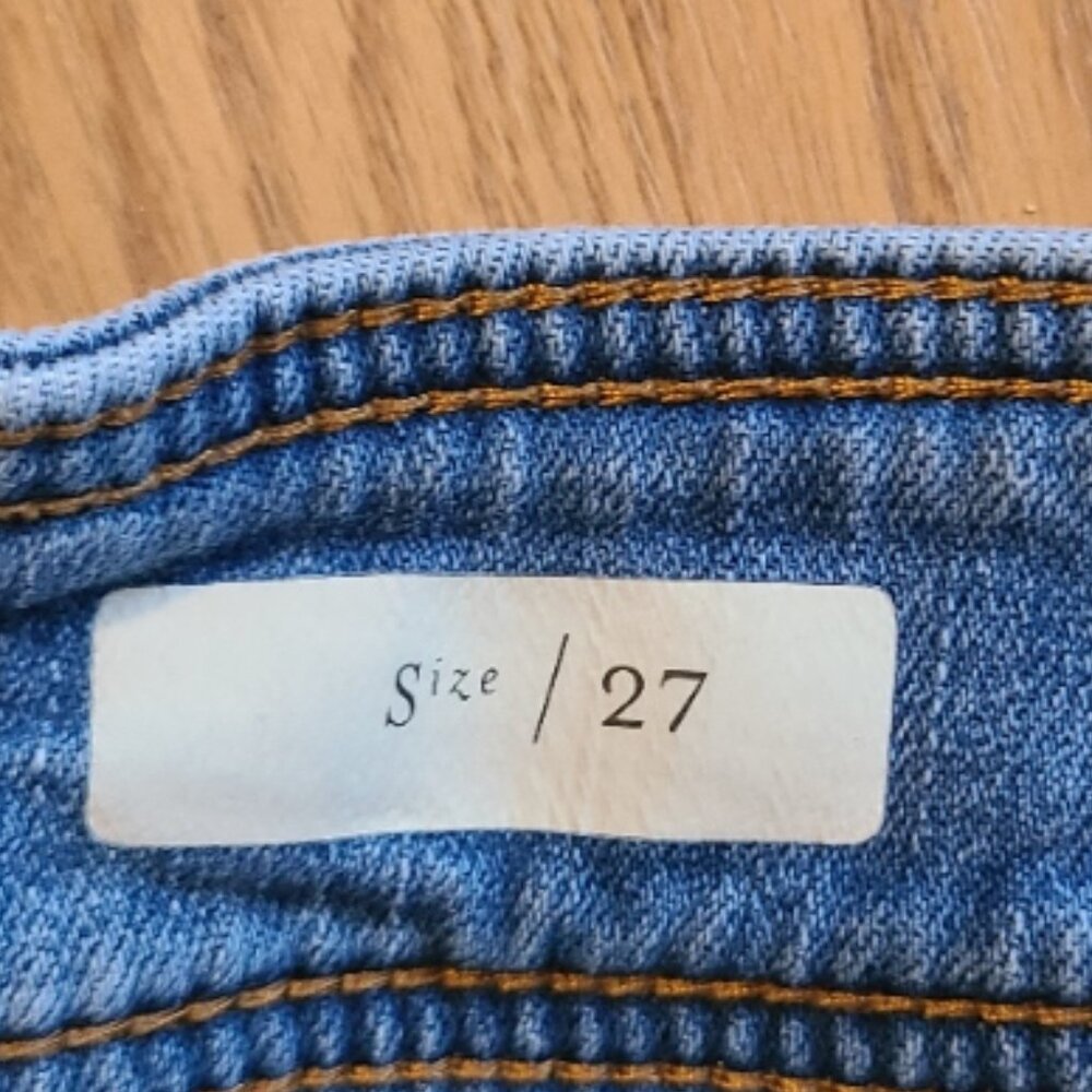 ANTHRO PILCRO LETTERPRESS DOUBLE PLEAT CROP ULTRA HIGH-RISE TROUSER JEANS sz 27 - Picture 7 of 8